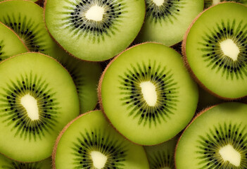 Background of fresh kiwi slices