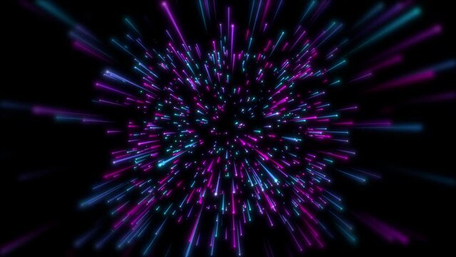 Slow time warp, particle, fireworks explode background
