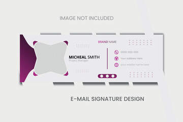 Modern and Creative email signature template or business email signature design, with attractive colors 