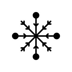 snowflake icon vector design template