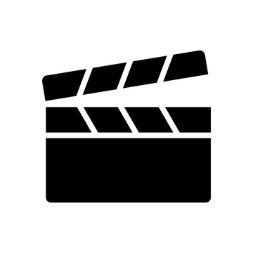 recommend clip art: clapperboard icon vector design template