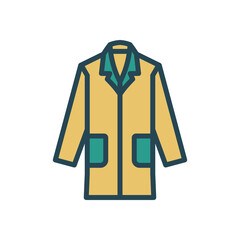 lab coat icon vector design template