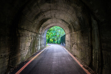 Fototapeta premium Small tunnel in the mountian in Jiufen, new taipei city.