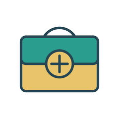 Fototapeta premium First Aid Kit icon vector design template