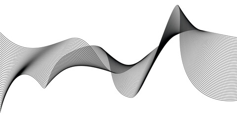 Twisted curve lines with mixed effects. Technology abstract lines on white background. frequency sound waves