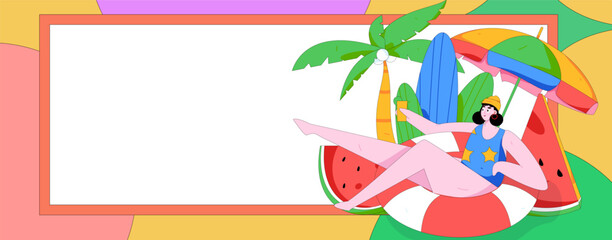 24 Solar Terms, Great Heat Characters Flat Vector Concept Operation Hand Drawn Illustration
