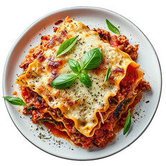 lasagna italian food isolated