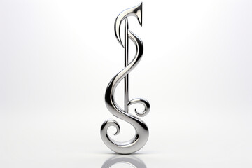 Musical Note Illustration 3D white background