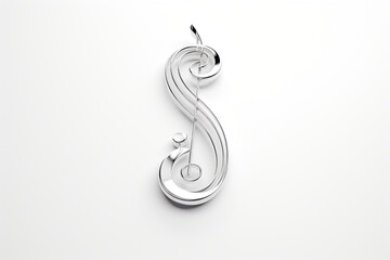 Musical Note Illustration 3D white background