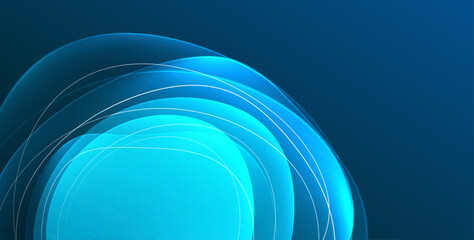 Colorful transparent flowing fluid shapes with glow effect geometric background. Wavy lines round forms. Vector illustration For Wallpaper, Banner, Background, Card, Book Illustration, landing page