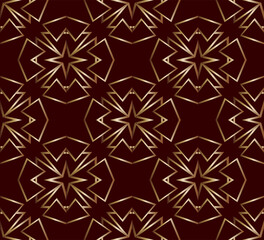 Abstract classic golden pattern. Geometric pattern with gradient. For Wallpaper, presentation, background. Interior design. Fashion print. 