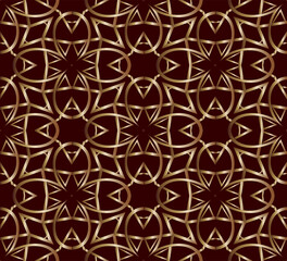Abstract classic golden pattern. Abstract shape, geometric motif, basic pattern continuous background. For Wallpaper, presentation, background. Interior design.