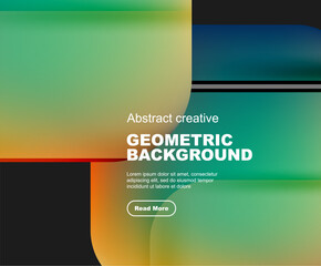 Round square geometric abstract background