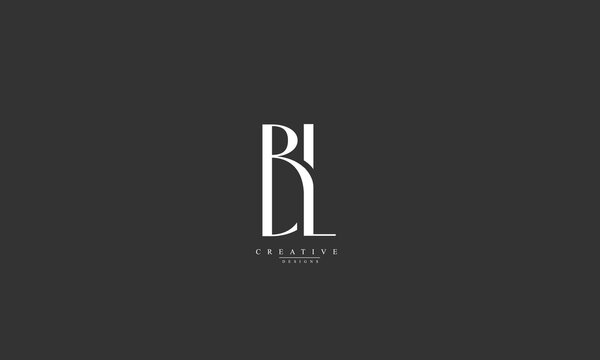 Alphabet letters Initials Monogram logo BL LB B L