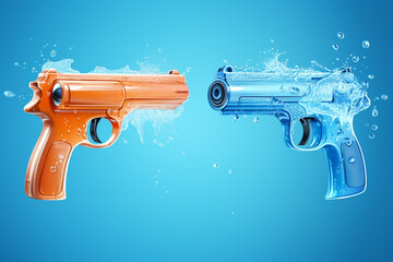 3D water gun toy illustration - obrazy, fototapety, plakaty