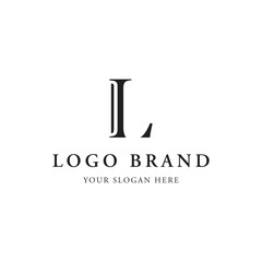 Modern and luxurious geometric letter L initial logo design. logo for business, company, identity.