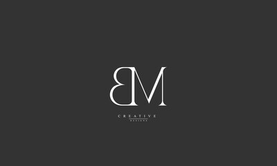 Fototapeta premium Alphabet letters Initials Monogram logo BM MB B M