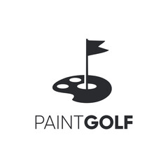 Paint golf modern logo design, and illustration palette.