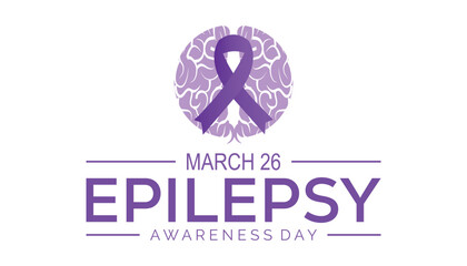 Epilepsy awareness day is observed every year in March. Holiday, poster, card and background vector illustration design.