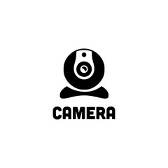 Camera logo design, illustration webcam symbol.