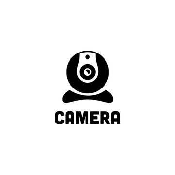 Camera logo design, illustration webcam symbol.
