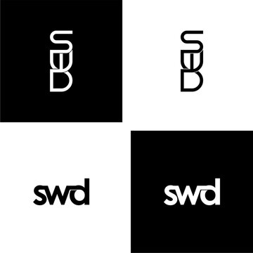 swd typography letter monogram logo design set