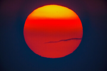 昇った朝の太陽20231019