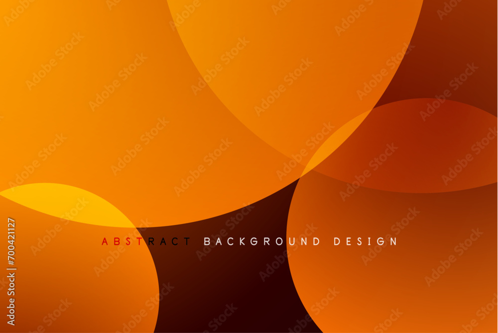 Poster abstract tech circles vector background, technology digital bubbles