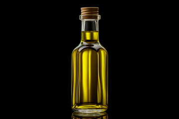 bottle of olive oil with reflection