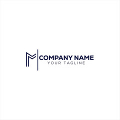 New M Business logo design 