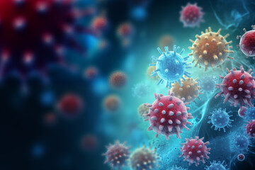 Fototapeta na wymiar Virus close-up concept background picture