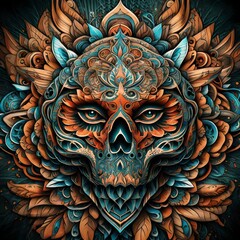 dangerous chinese  dragon logo with golden and blue color isolated on black backgound 