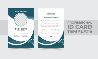 Simple Officer, Student, Employee Identity Card Template Design.