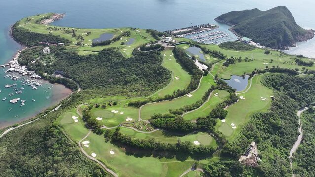 Po Toi O Chuen Clearwater Bay Golf and Country Club ,a golf course Campsite yacht marina club providing sports recreation beach camping dining country park facilities, located in Sai Kung Tseung Kwan 