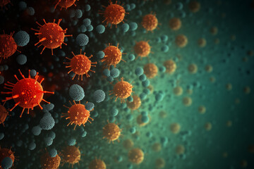 Fototapeta na wymiar Virus close-up concept background picture