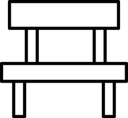 Obraz premium Bench Vector Symbol for Stores and Shops. Suitable for books, stores, shops. Editable stroke in minimalistic outline style. Symbol for design