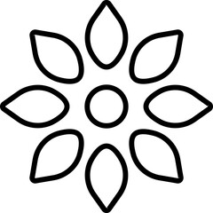 Flower Simple Outline Icon. Suitable for books, stores, shops. Editable stroke in minimalistic outline style. Symbol for design