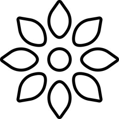 Flower Simple Outline Icon. Suitable for books, stores, shops. Editable stroke in minimalistic outline style. Symbol for design