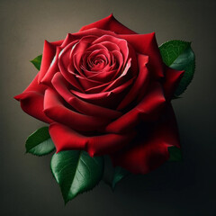 Rose flower on solid color background, valentine's day, love, lover