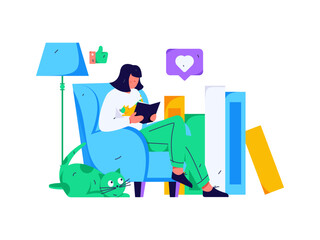 Education and learning people flat vector concept hand drawn illustration
