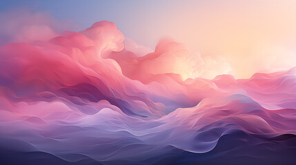 Surreal Waves: Oceanic Clouds at Sunset background
