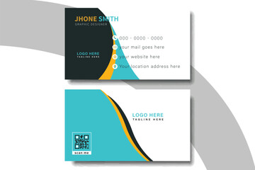 Business card design template, Clean professional business card template, visiting card, business card template.
