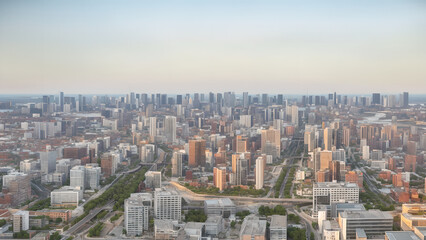Fototapeta na wymiar Modern metropolis, city skyline, urban architecture