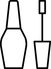 Nail Polish Vector Outline Icon For Design, Infographics, Apps