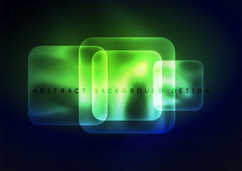 Trendy Square Blurred Color Abstract Background. Glowing lights. Vector Illustration For Wallpaper, Banner, Background, Card, Book Illustration, landing page