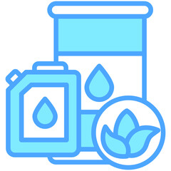 Biofuel blue color icon, related to renewable energy, green energy. use for web, digital and app development