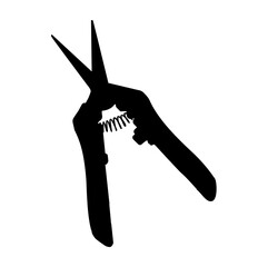 trimming scissors in silhouette