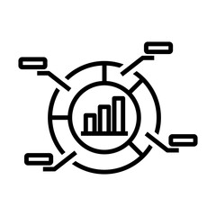 Diagram pie chart vector icon