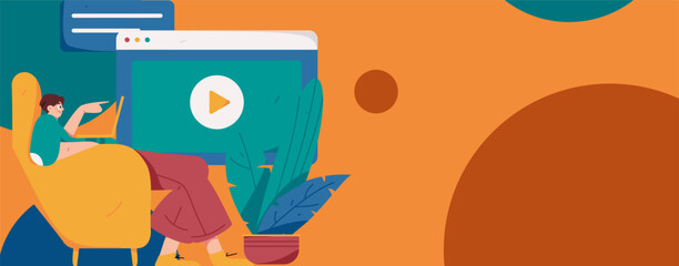 Education and learning people flat vector concept hand drawn illustration
