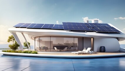 System, Exemplifying Innovative Renewable Energy Concepts, Presented as a Wide Banner with Ample Copy space Area for the Future of Sustainable Living."